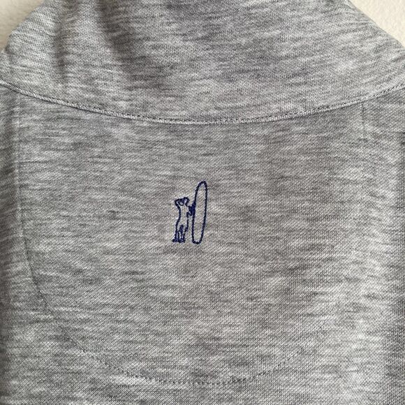 Johnnie-O Mens 2XL Gray Quarter Zip Pullover Heather Knit Casual Soft Basic - Picture 8 of 10